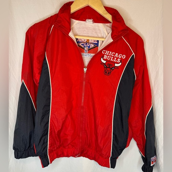 Chicago Bulls Jacket Windbreaker (Jump Ball NBA) Zip Up Youth Size medium - Picture 2 of 8